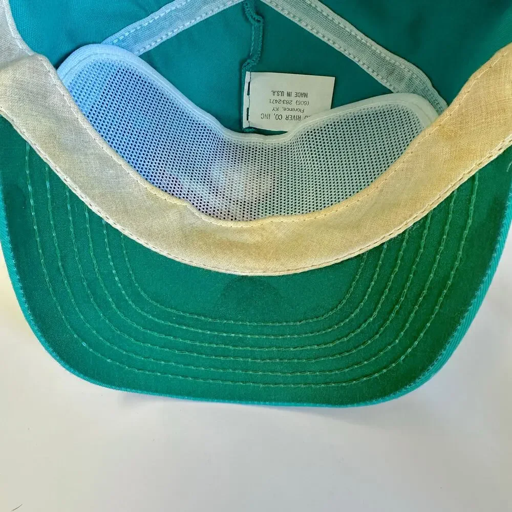Ray Steven's Vintage 80s 90s turquoise snap back trucker hat‎ one size